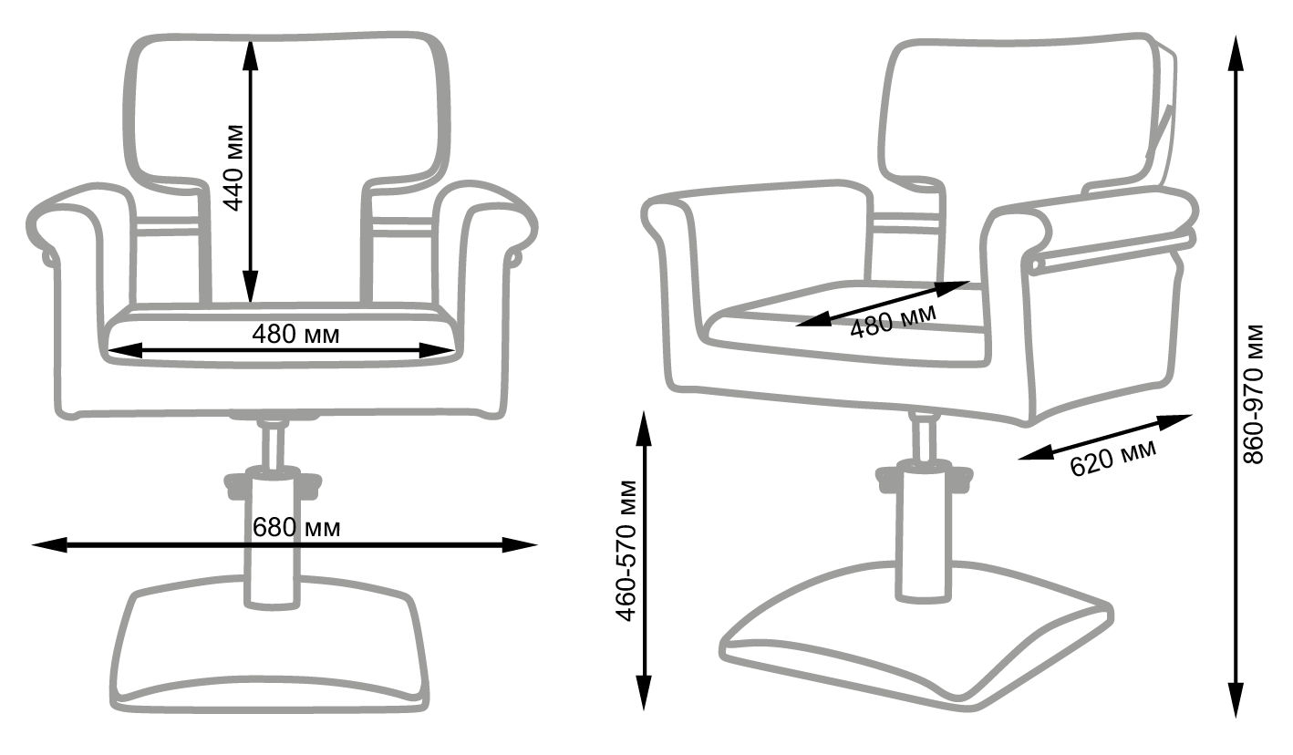 Кресло для парикмахерской "МД-77А" фото 11