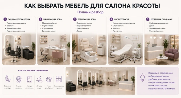 Как выбрать мебель для салона красоты: полный разбор