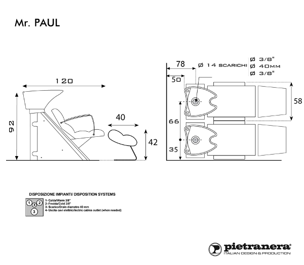 Мойка парикмахерская «MISTER PAUL WASH»