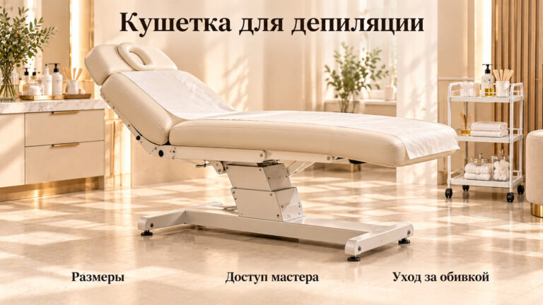 Кушетка для депиляции: размеры, посадка и уход
