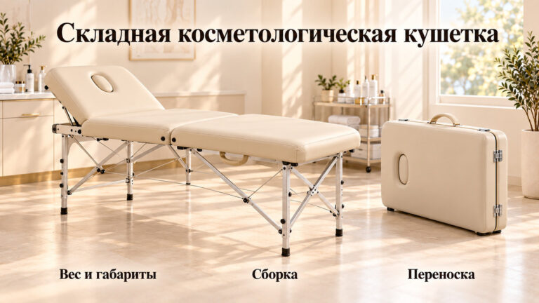 Складная косметологическая кушетка для выездного мастера