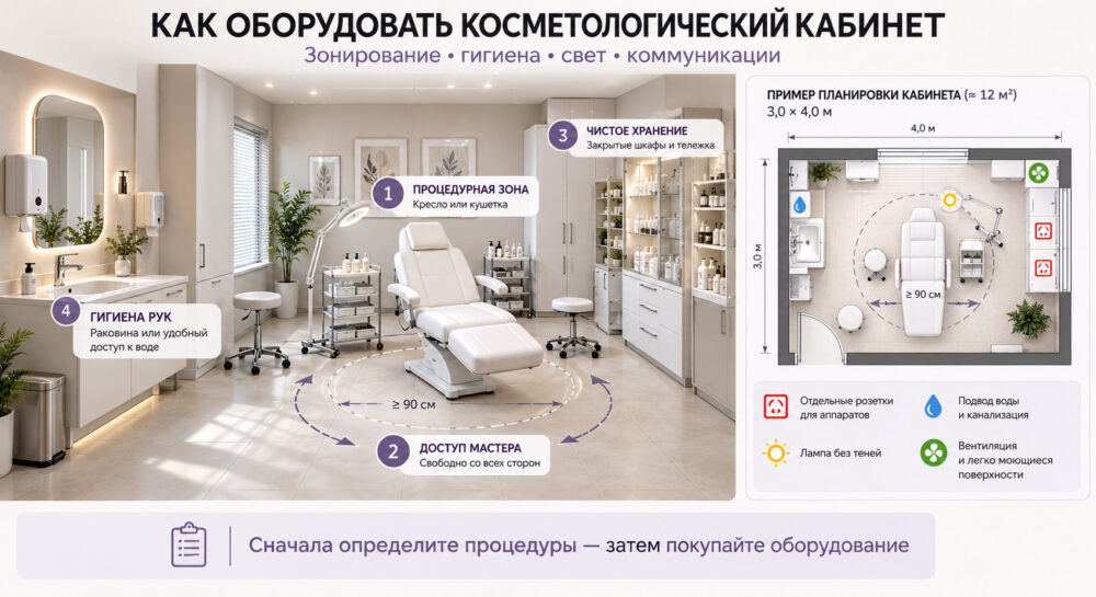 Как оборудовать косметологический кабинет: полный список