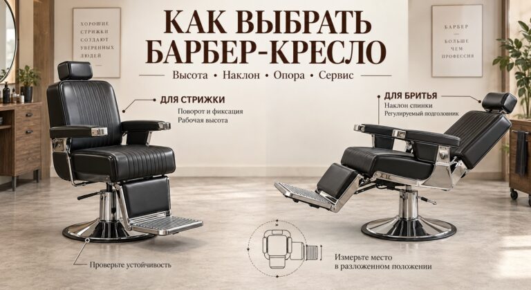 Как выбрать барбер-кресло: конструкция, регулировки и комфорт