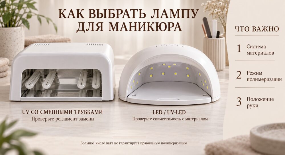 Как выбрать лампу для маникюра