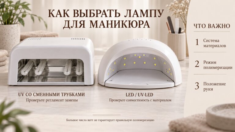 Как выбрать лампу для маникюра