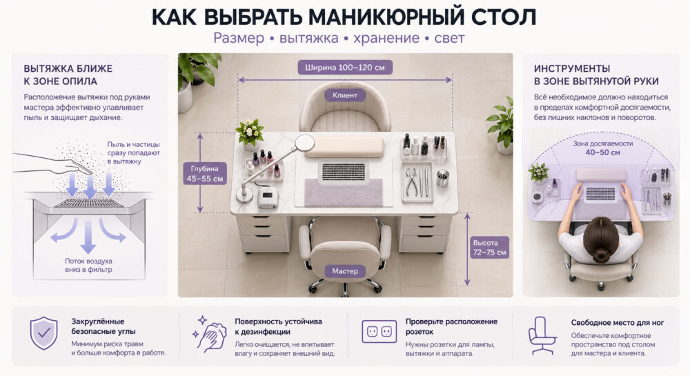 Как выбрать маникюрный стол для салона красоты