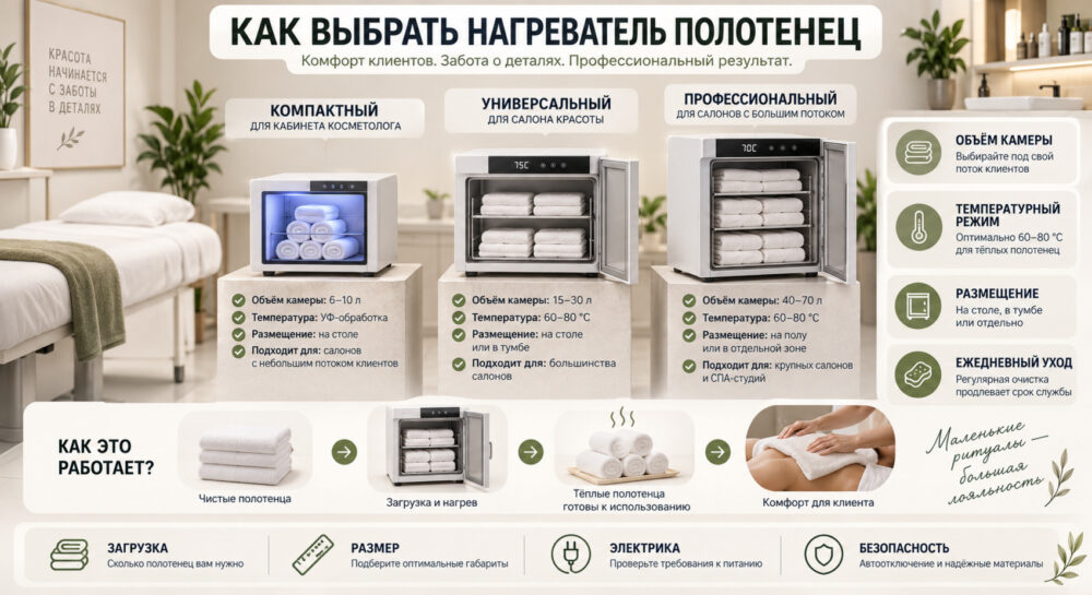 Как выбрать нагреватель полотенец для салона