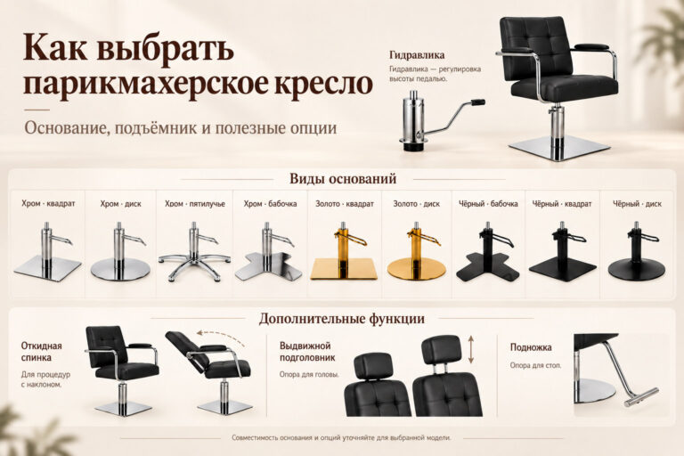 Как выбрать парикмахерское кресло