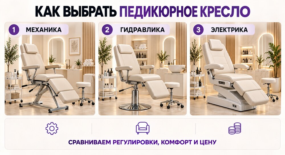 Как выбрать педикюрное кресло: механика, гидравлика и электрика