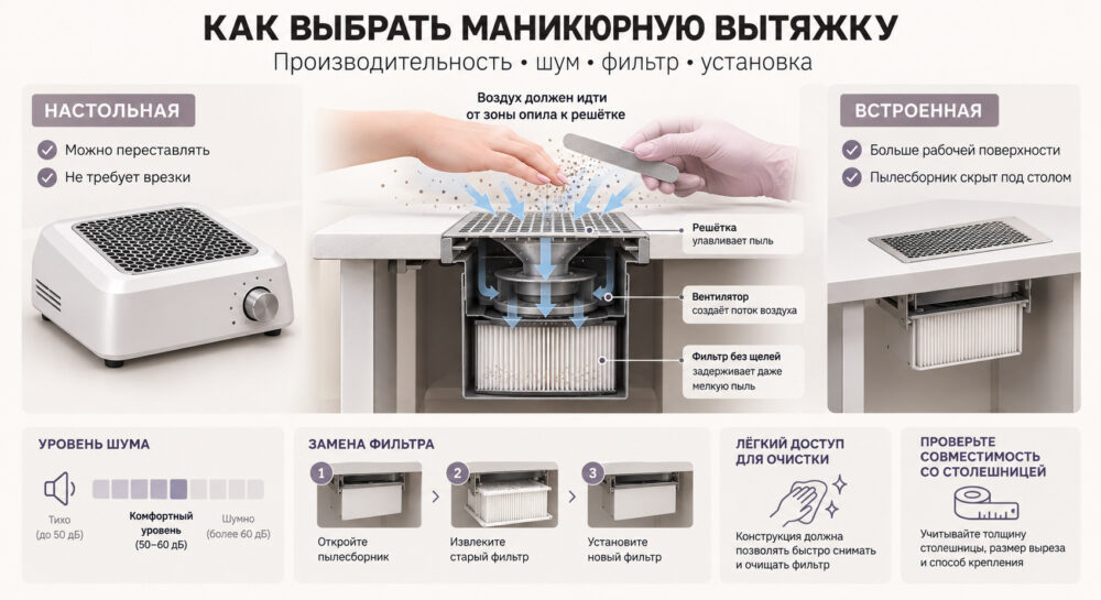 Как выбрать маникюрную вытяжку