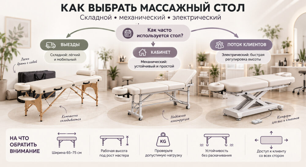 Как выбрать массажный стол