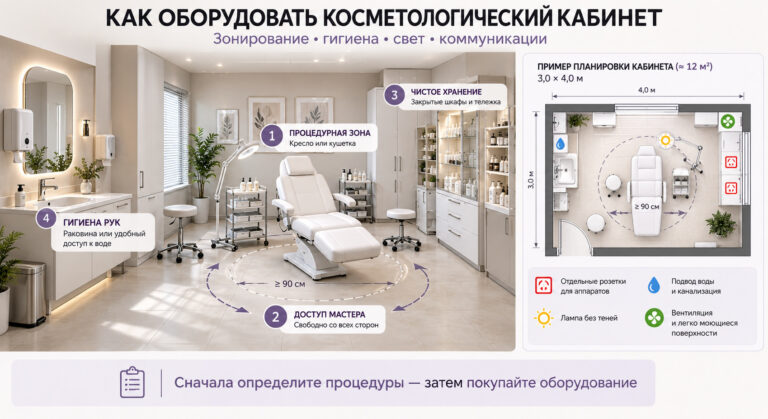 Как оборудовать косметологический кабинет: полный список