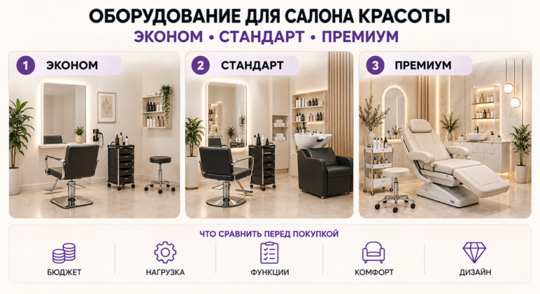Оборудование для салона красоты: эконом, стандарт или премиум — что выбрать