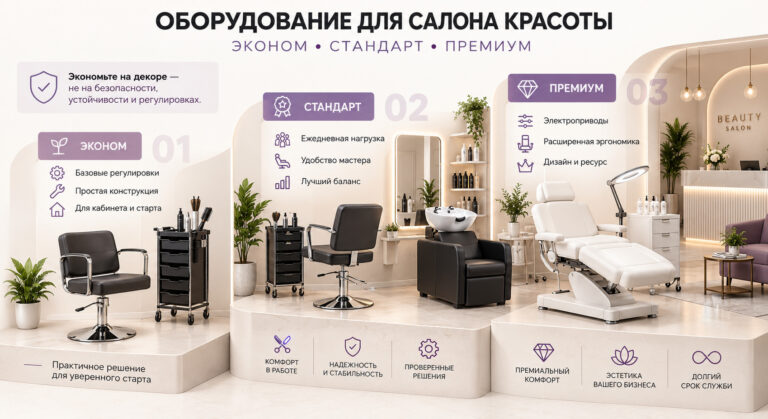 Оборудование для салона красоты: эконом, стандарт или премиум — что выбрать