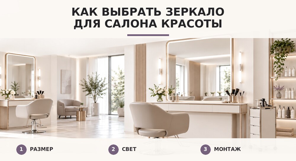 Как выбрать зеркало для салона красоты
