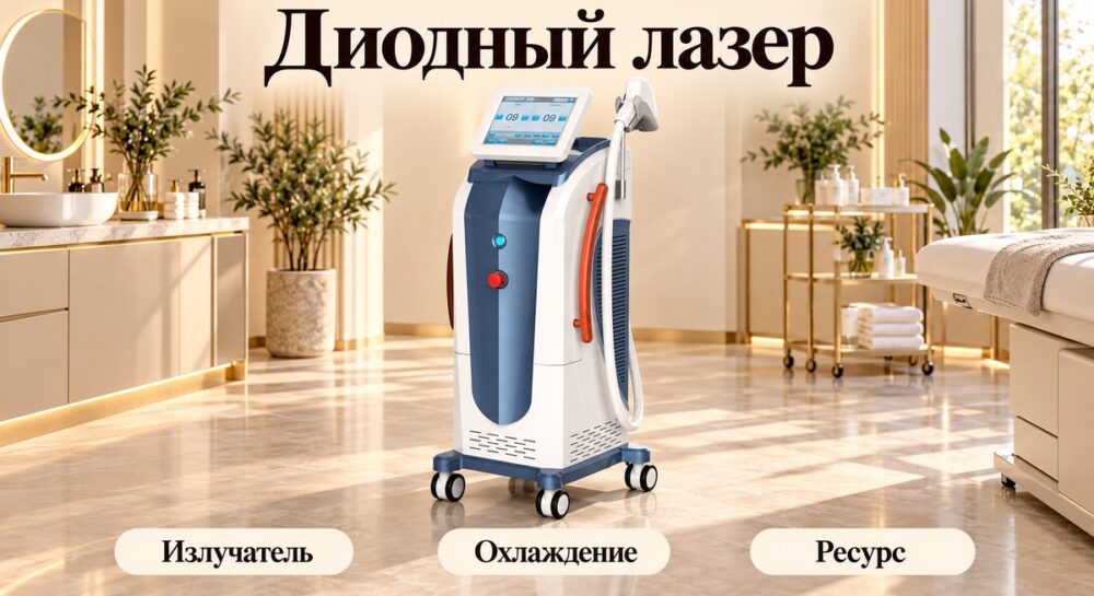 Диодный лазер для эпиляции: как сравнить излучатель, охлаждение и ресурс