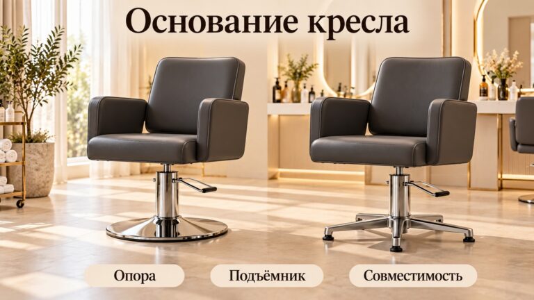 Основание парикмахерского кресла: диск или пятилучье и что проверить