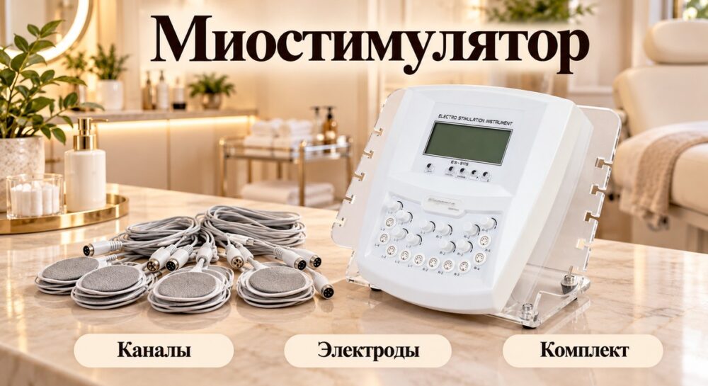 Профессиональный миостимулятор: каналы, электроды и управление